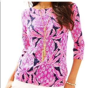 NWOT Lilly Pulitzer Waverly Top in Coco Safari size XS